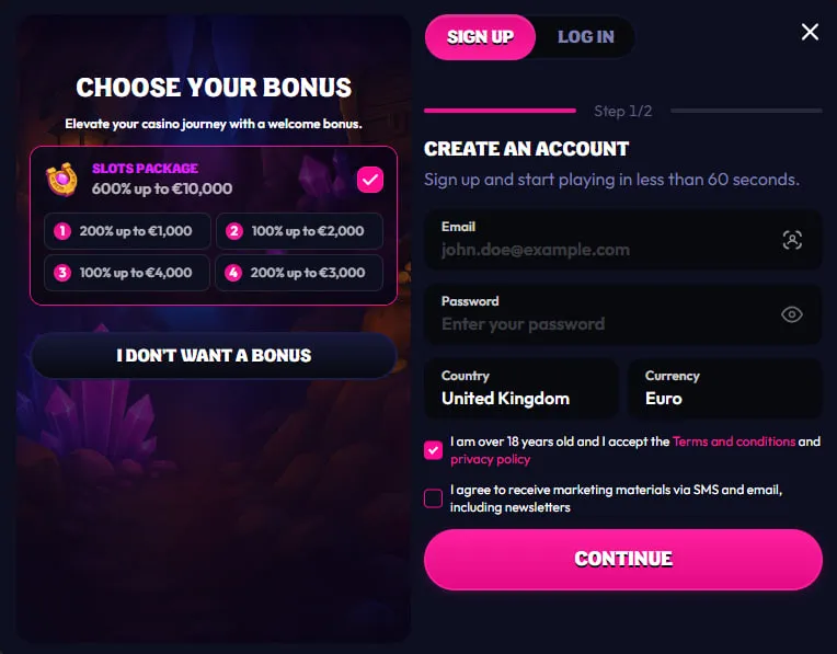 wildzy casino login